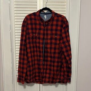 Stylish Red and Black Checkered Shirt Jacket